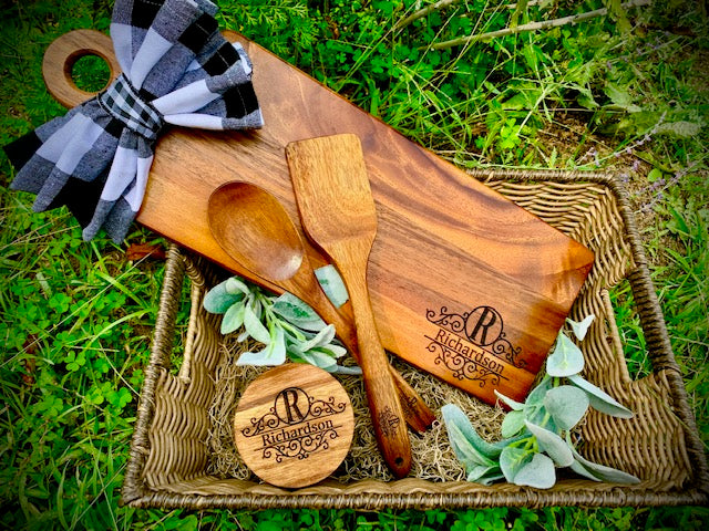 Cutting boards and gift baskets